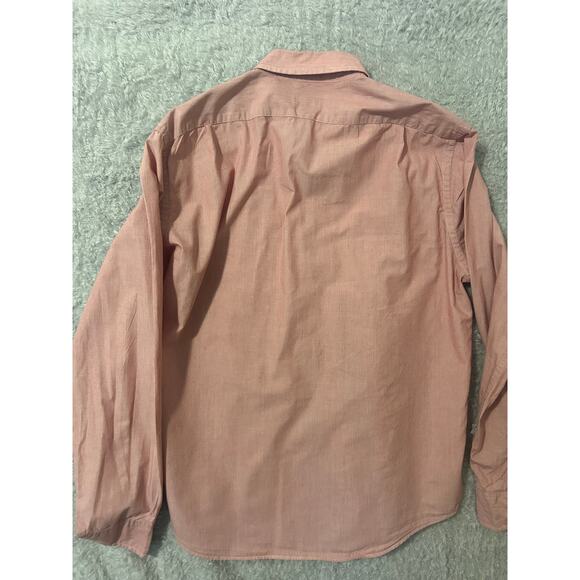 J.Crew Slim Fit Red Micro Stripe Button Down Shirt Men’s Large 100% Cotton - Picture 3 of 8